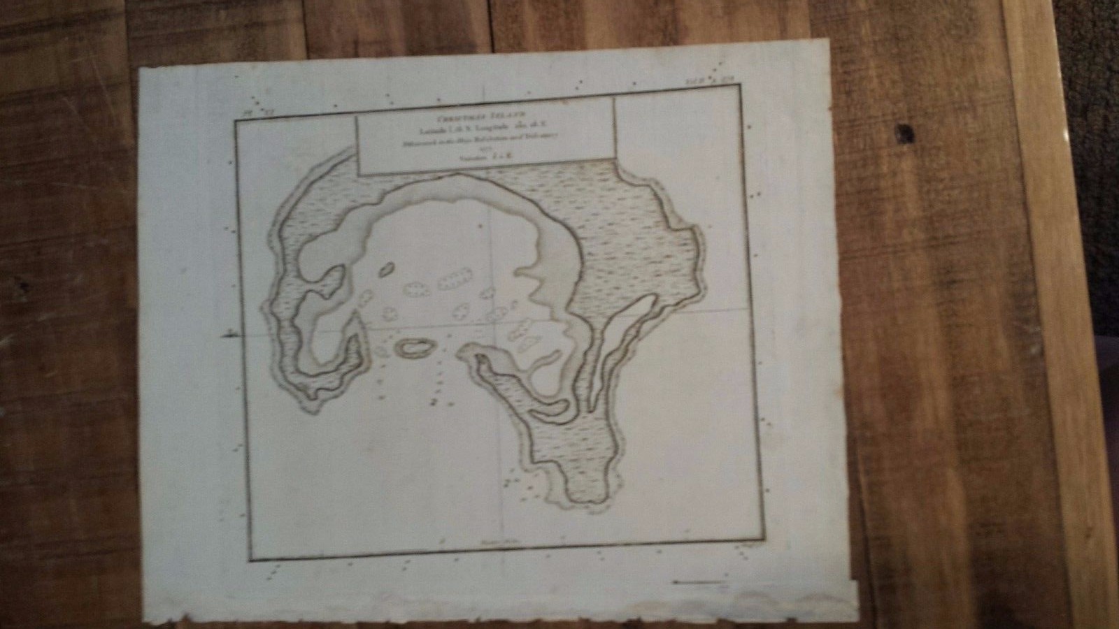 Circa 1781 J.Cook & Duff Map – Cook’s Voyages – CHRISTMAS ISLAND