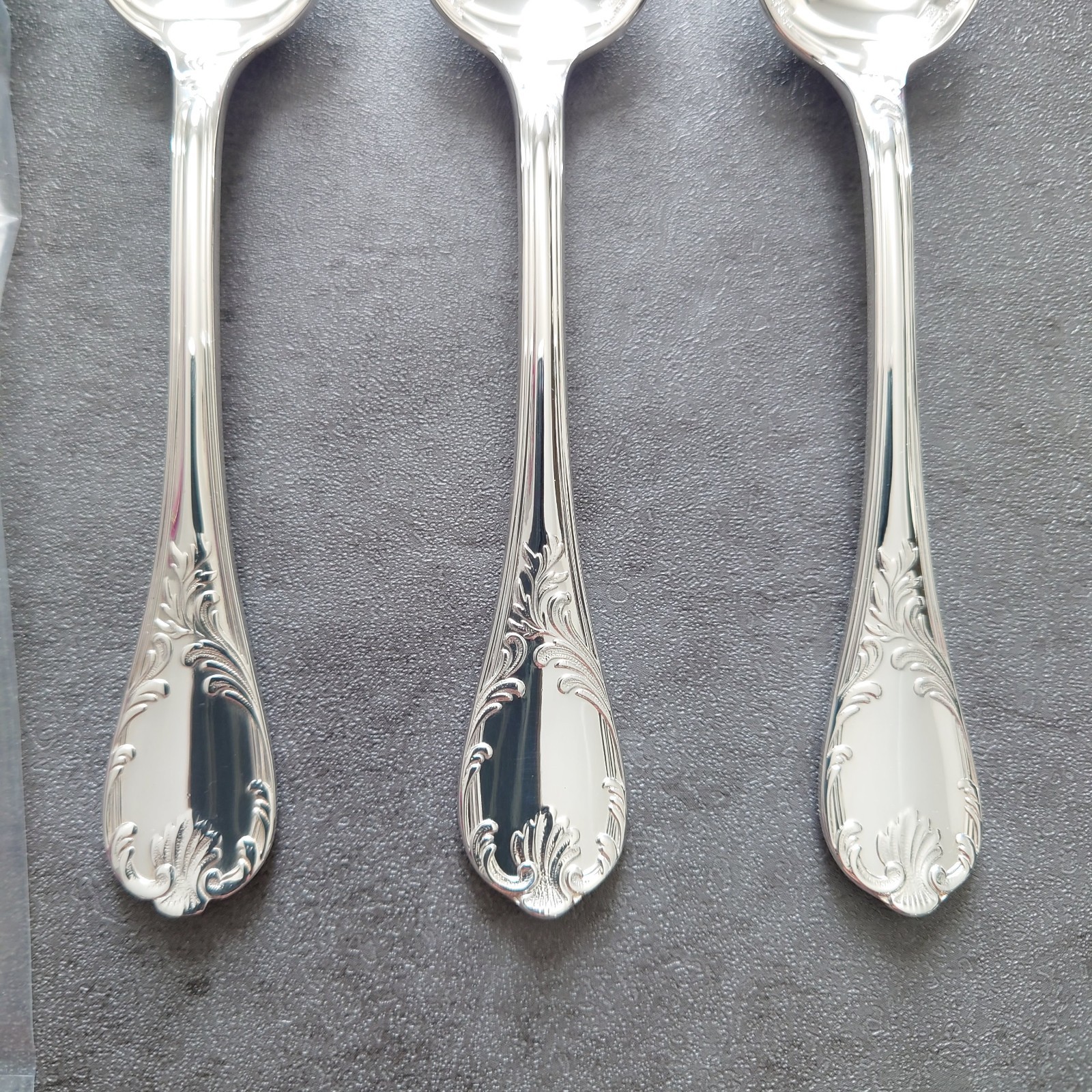 Christofle Marly 6pcs Silverplated Flatware Coffee Spoon Near MINT