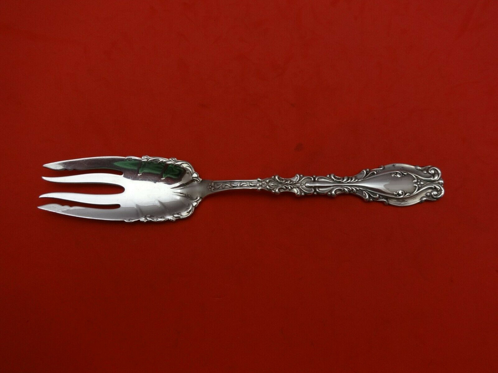 Josephine by Frank Whiting Sterling Salad Fork w/Applied Lacing Rare 6 5/8″