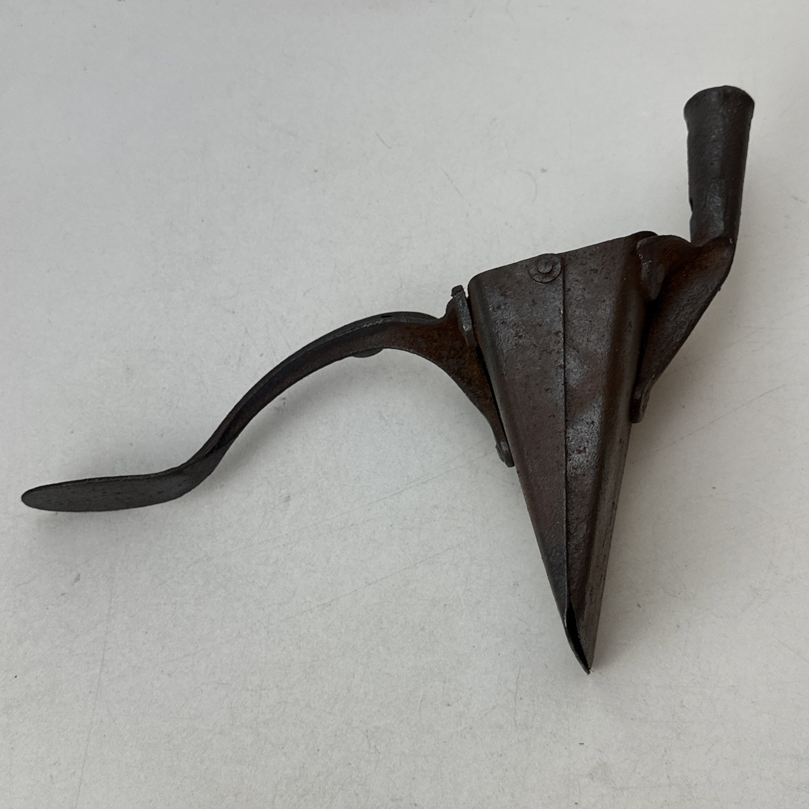 Antique Primitive Metal Hand Corn Seed Planter Rustic Farm Tool Attachment