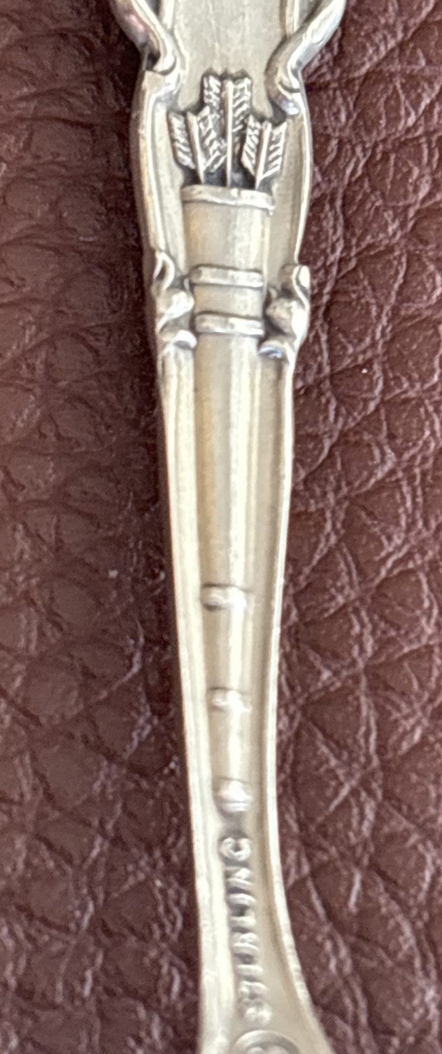Auditorium Denver Colorado Indian Shooting Bow 5.25″ Sterling Souvenir Spoon 19g
