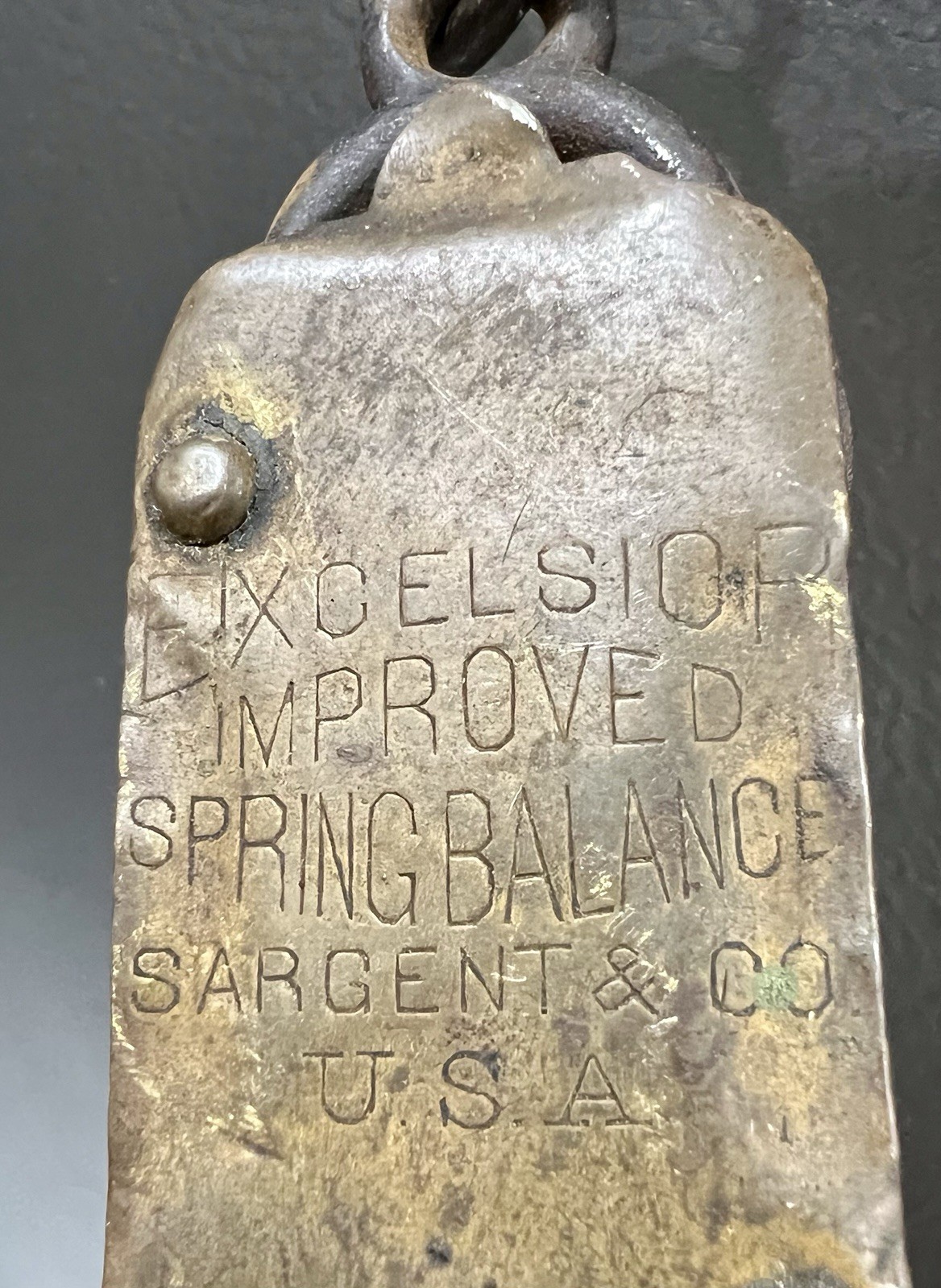 Antique Excelsior Spring Balance Scale Sargent And Co USA Brass Fish And Game