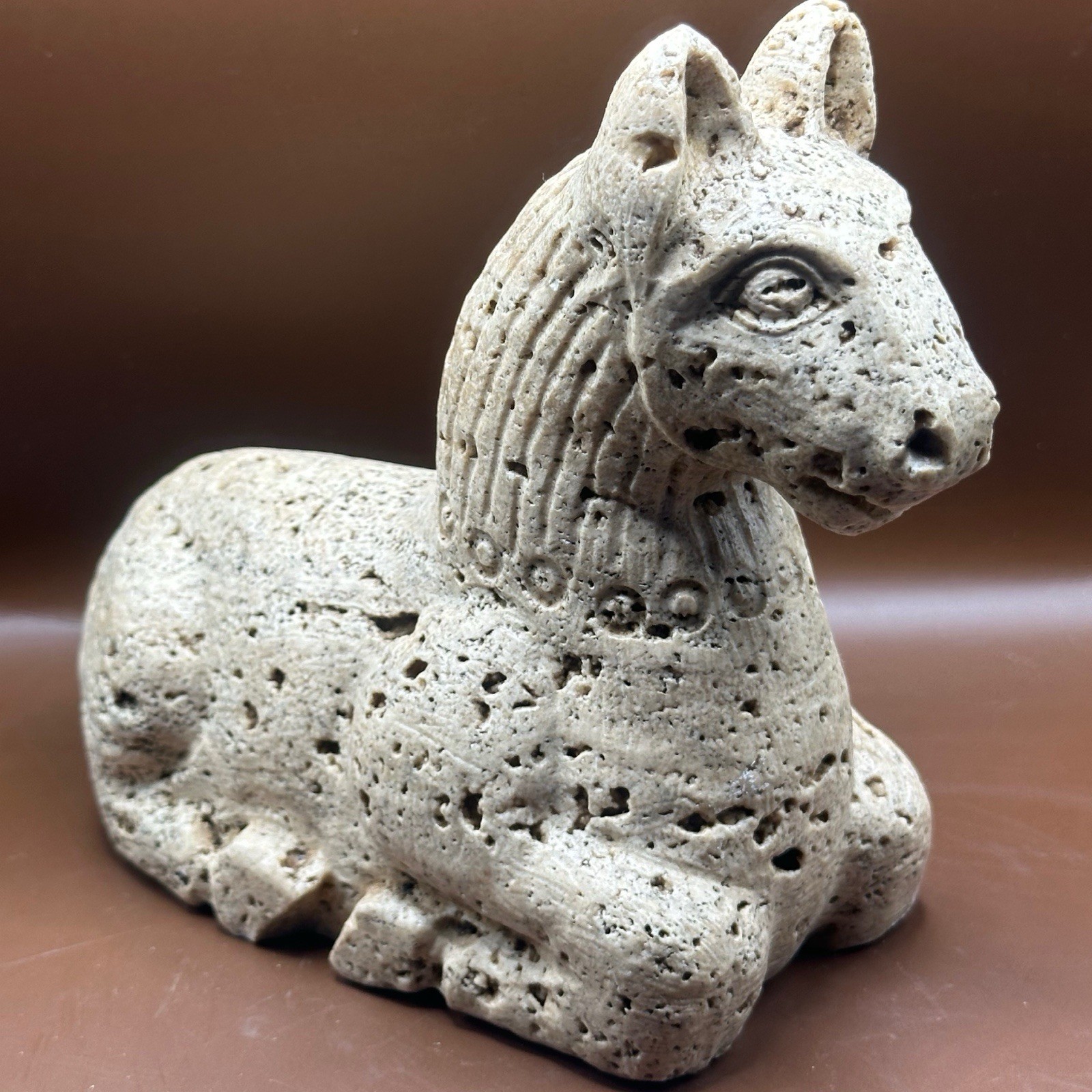 Very Rare And Collectible Ancient Near Eastern Seated Horse Figure