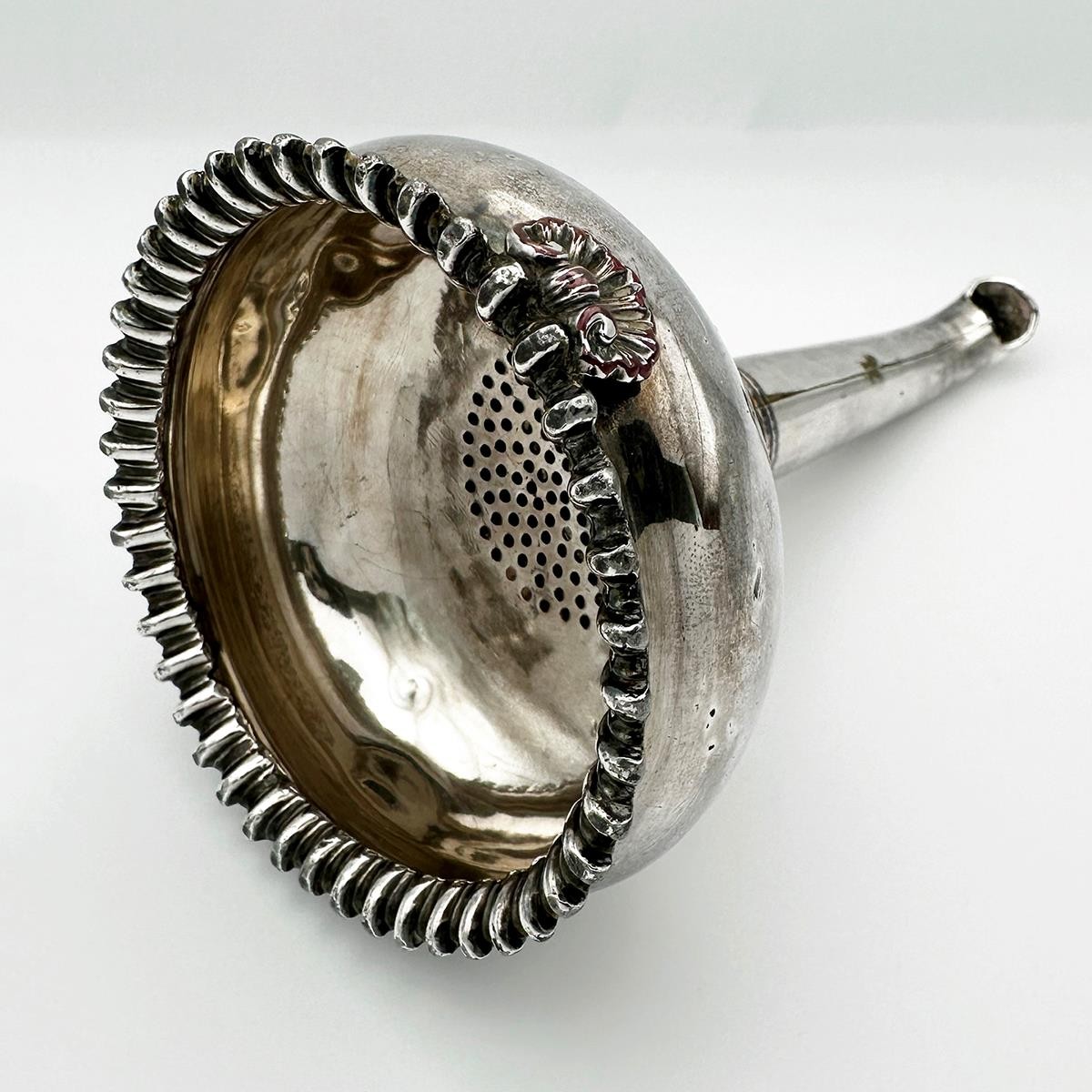 ANTIQUE GEORGIAN WINE FUNNEL OLD SHEFFIELD PLATE 19TH CENTURY