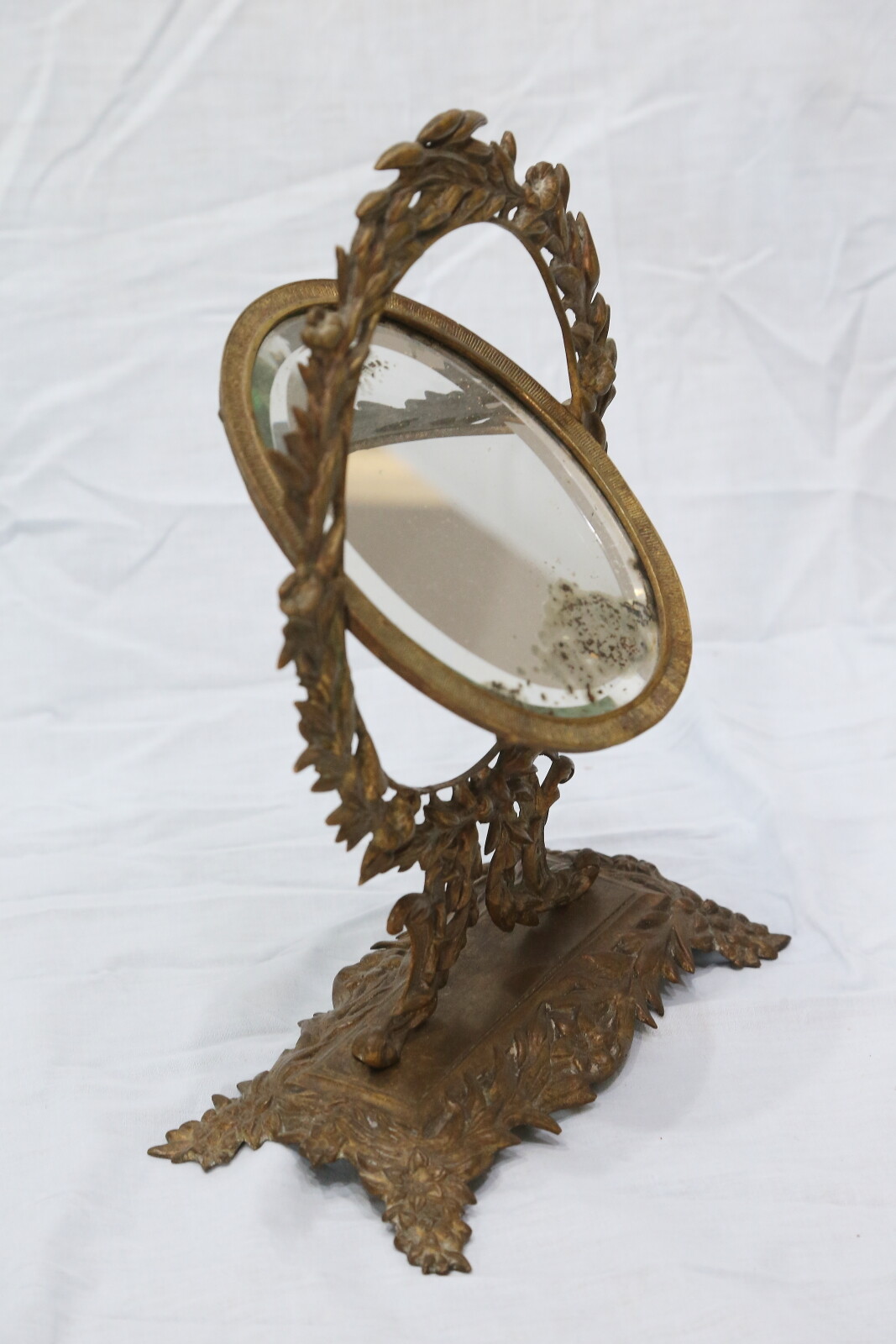 Mirror Dressing Table Bronze Brass Golden Liberty Mercury Ground