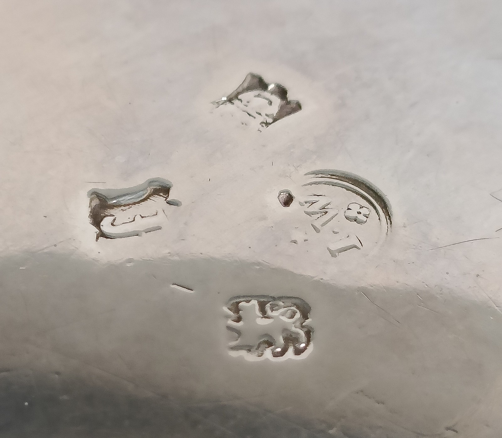 pair George II Sterling Silver cauldron Salts Cellars LONDON 1741