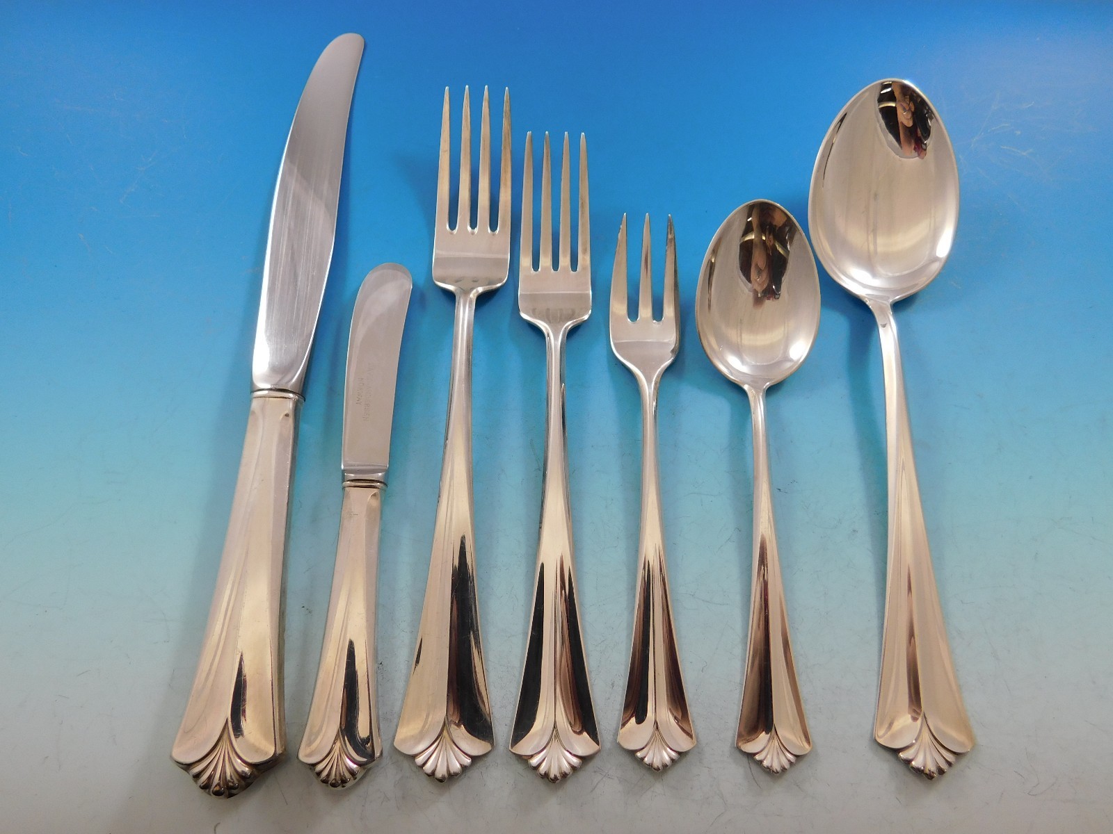Townhall by David Andersen 830 Silver Flatware Set Dinner Service 65 Pieces