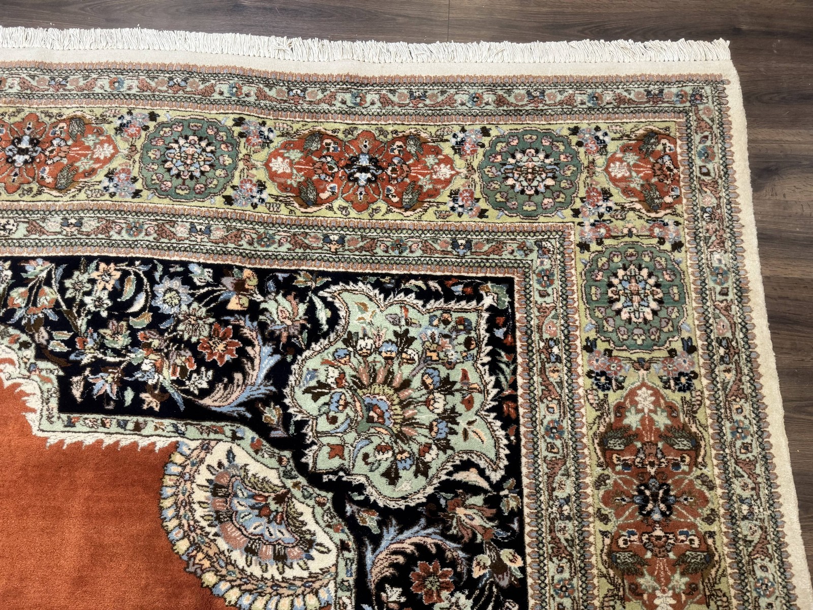 Per’sian Rug 11×13, Semi Open Field, Soft Wool Pile, Vintage Carpet