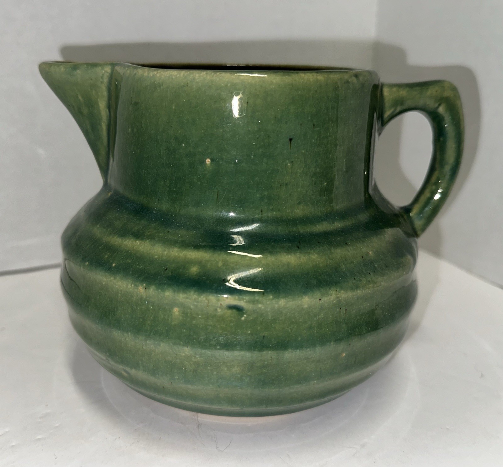 VTG McCoy BATTER PITCHER Ring War Jug Green Vintage Shield Logo