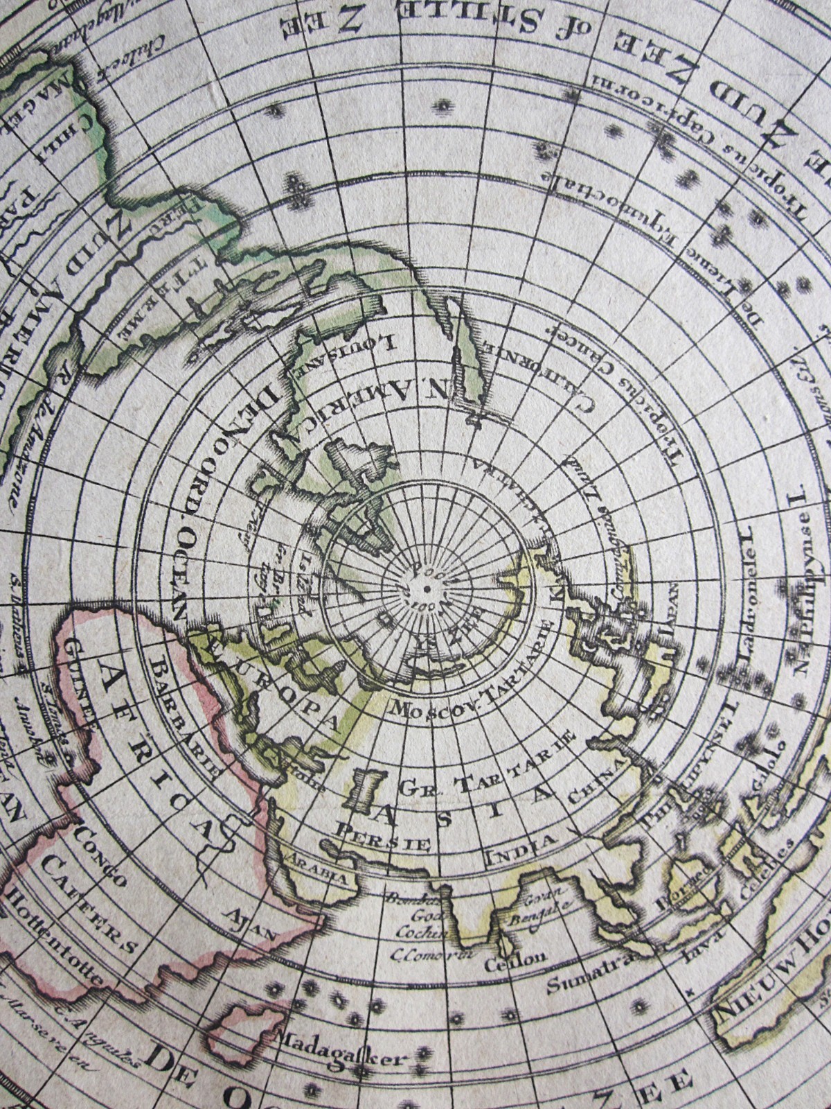 1788 Keizer World Map Antique Cordiform California Island New Holland N Pole