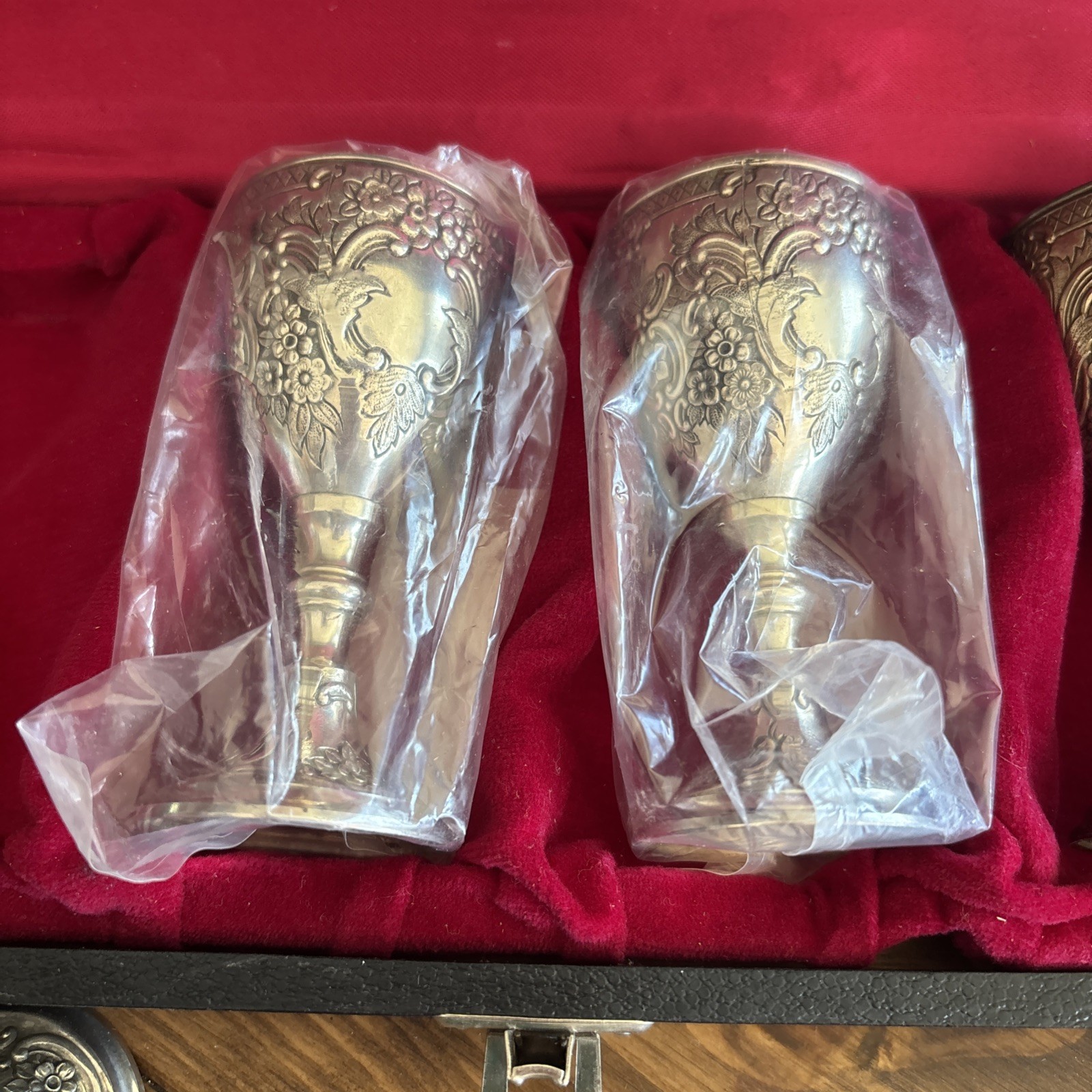 Set of 4 VTG Corbell & Co. Silverplated Cordial Mini Goblets Bespoke Speak easy