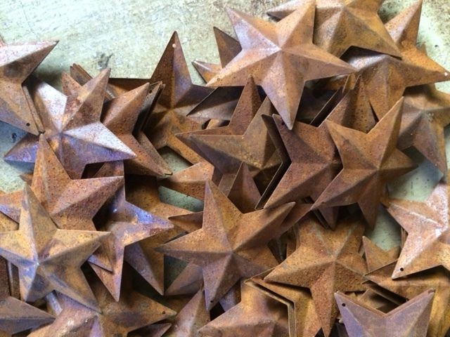 50 Dimensional Rusty Barn Stars Star 2.25 in 2 1/4″ Metal Rust 57mm Craft *