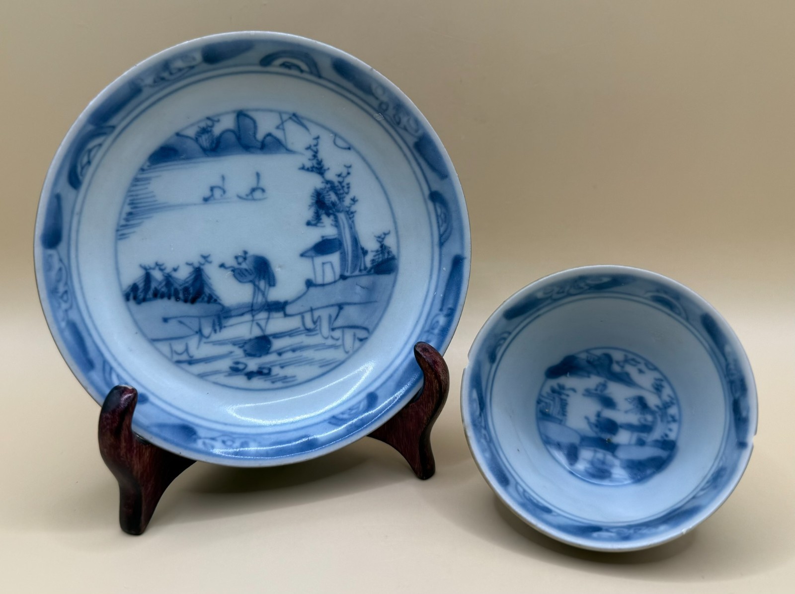 Ca Mau Shipwreck Cargo ‘Passing Boats’ Batavian Ware Tea Bowl & Saucer