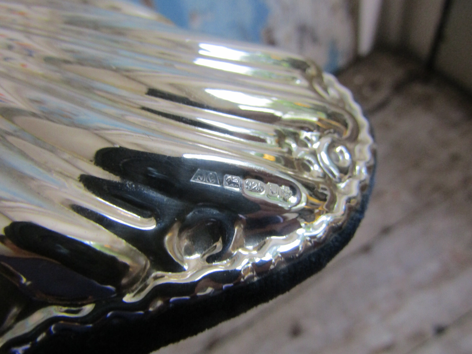 Hallmarked Solid Silver Love Heart Shaped Dressing Table Mirror Lovely Condition