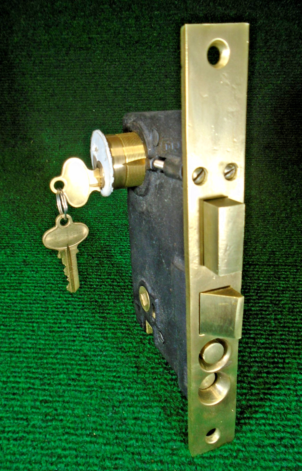 REMANUFACTURED PENN 6840 ENTRY MORTISE LOCK w/KEYS 7 3/4″ FACE 2 1/2″ BS(12663)