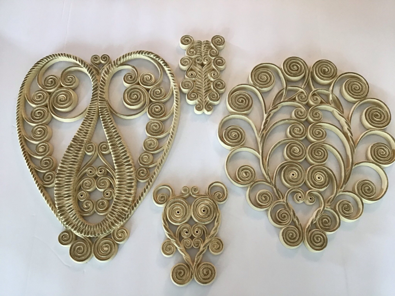Vintage Burwood Products Company Home Decor, Wall Decor, 4-Piece Wall Design, At