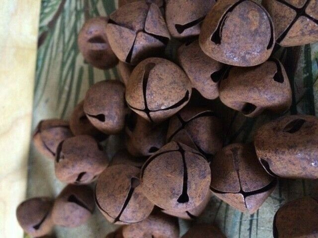 96 Primitive Rusty Rust Tin JINGLE BELLS 20mm 3/4″ 3/4 in Christmas Crafts *