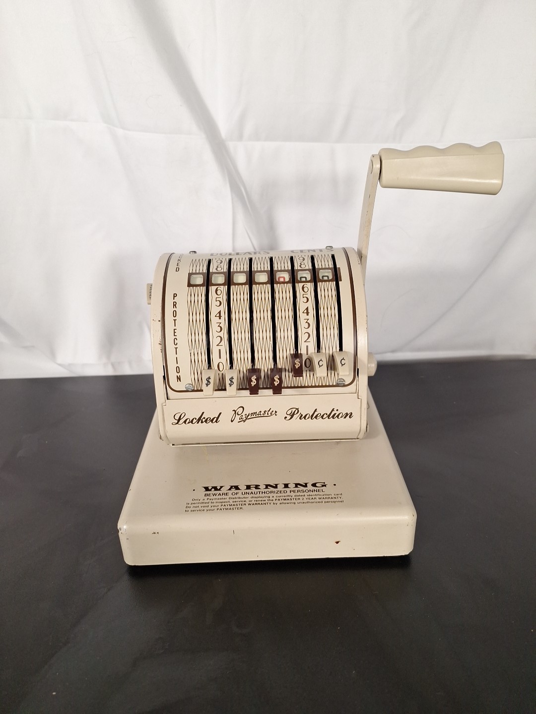 Paymaster Corp Series X-550 Vintage Check Writer Machine 7 Column