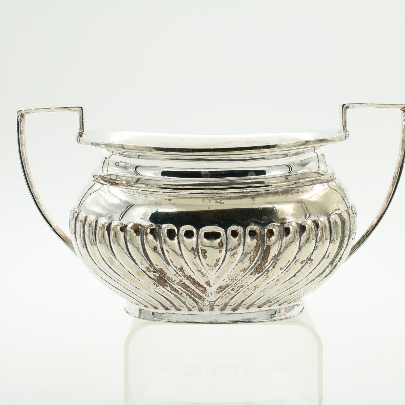 Antique Silver Plated Tea Set Half Reed Design by Robert Pringle of London