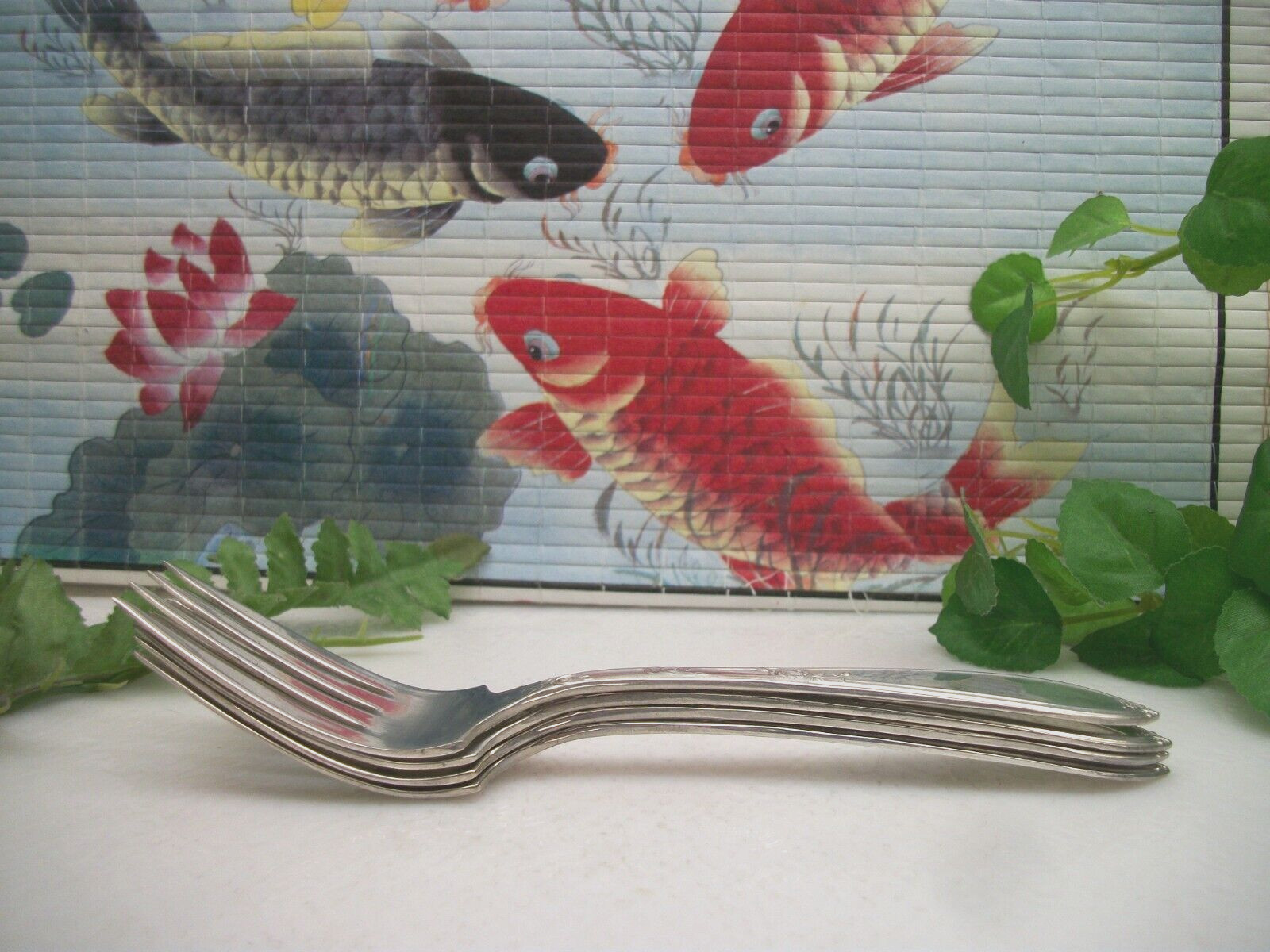International Wm. Rogers Sectional ROSEMARY Silverplate Salad Forks 1919