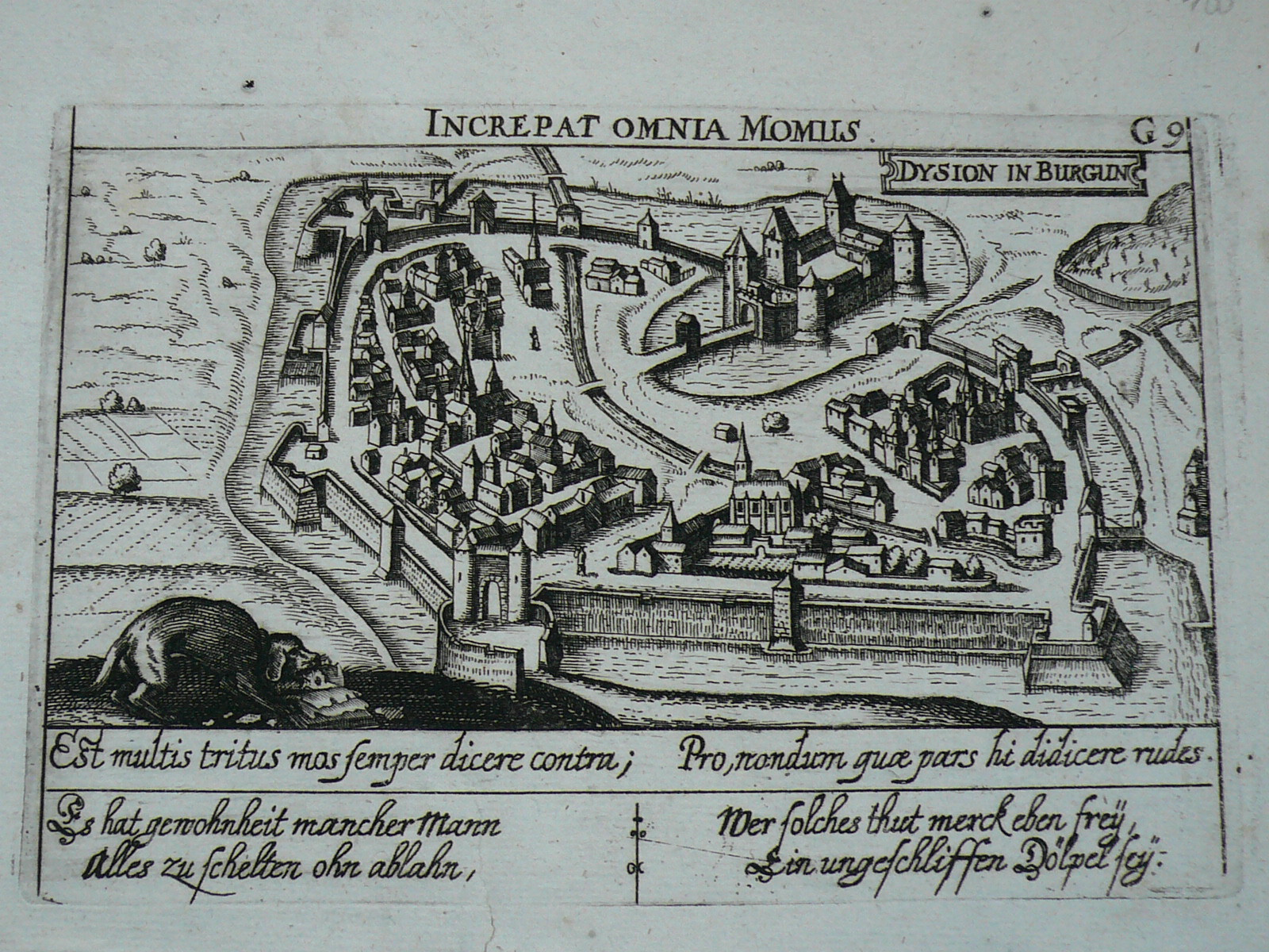 Dijon, anno 1630, Meisner/Kieser Copperengraving, edited anno 1630,