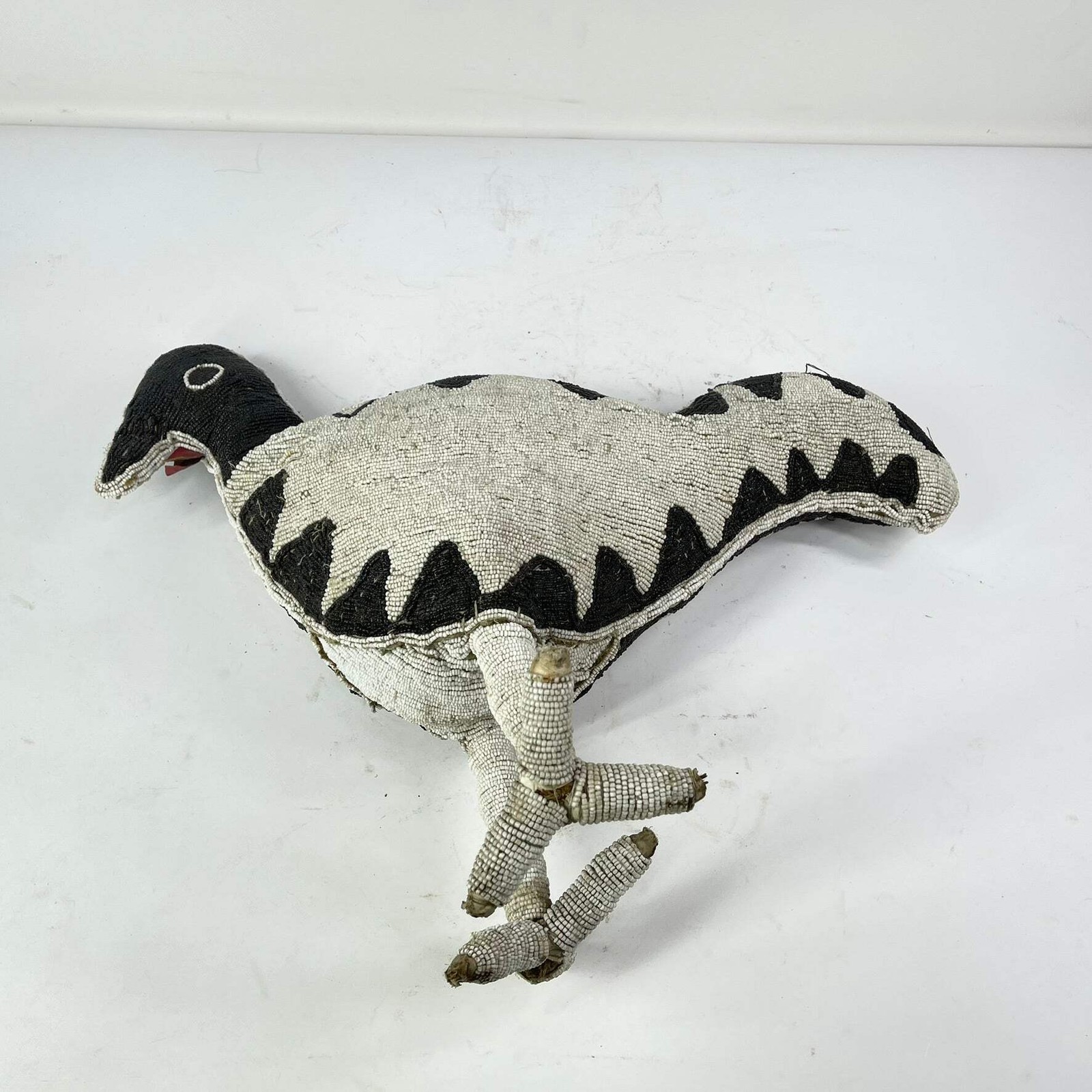 Yoruba Beaded Black and White Chicken Nigeria