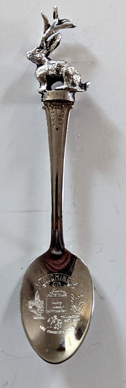 Vintage Collectible 5″ Wyoming Jackalope Souvenir Spoon