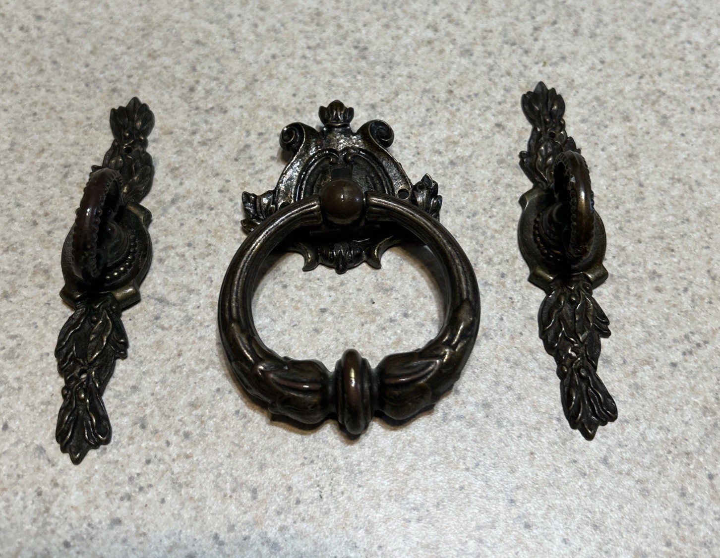 Drawer Rings Pulls Handles Drop Bail Dresser Round Pull Antique Brass By KBC 3pc