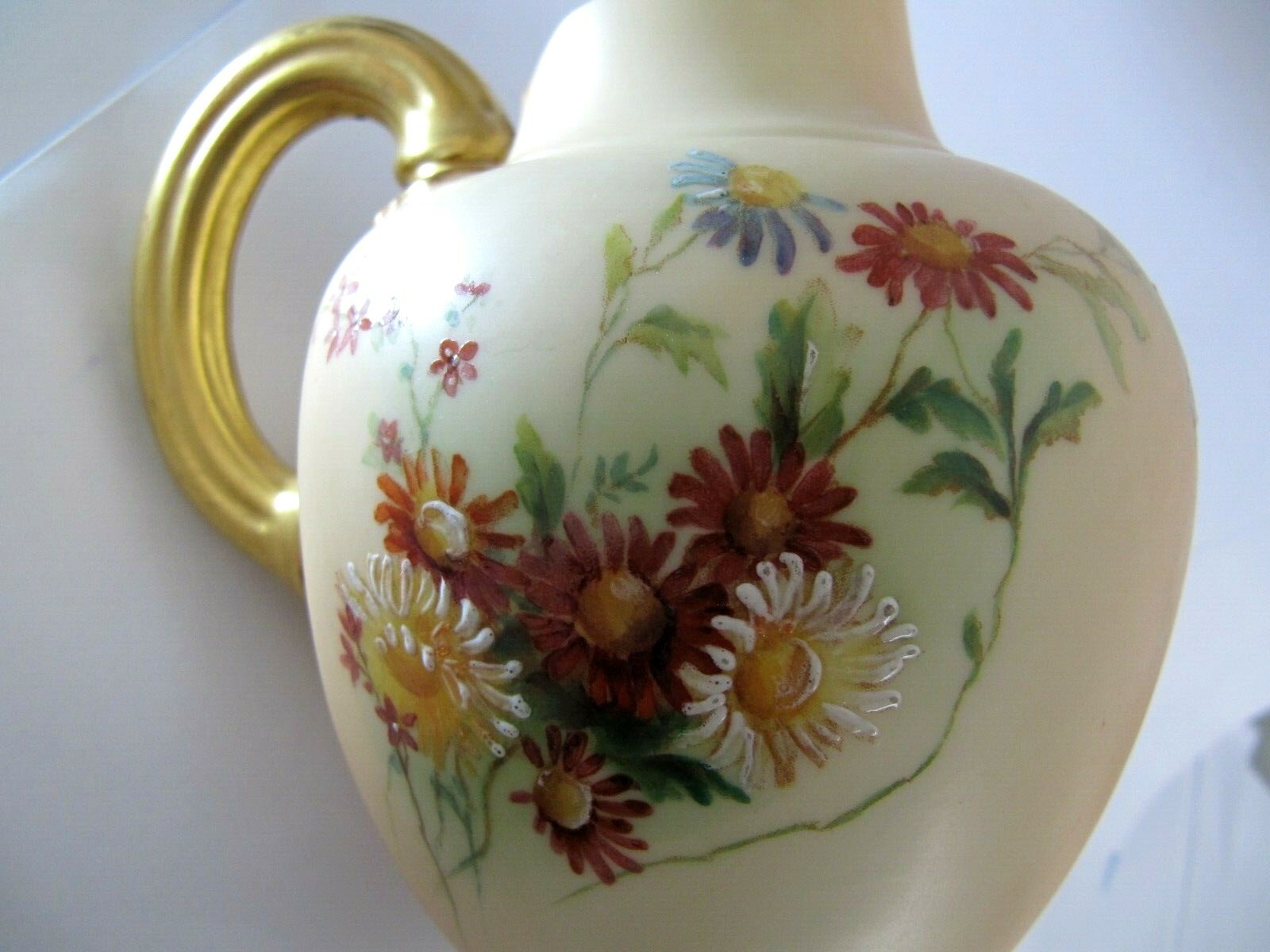 Royal Worcester Blush Ivory Hand Painted Ovoid Jug – 1901 – 5″