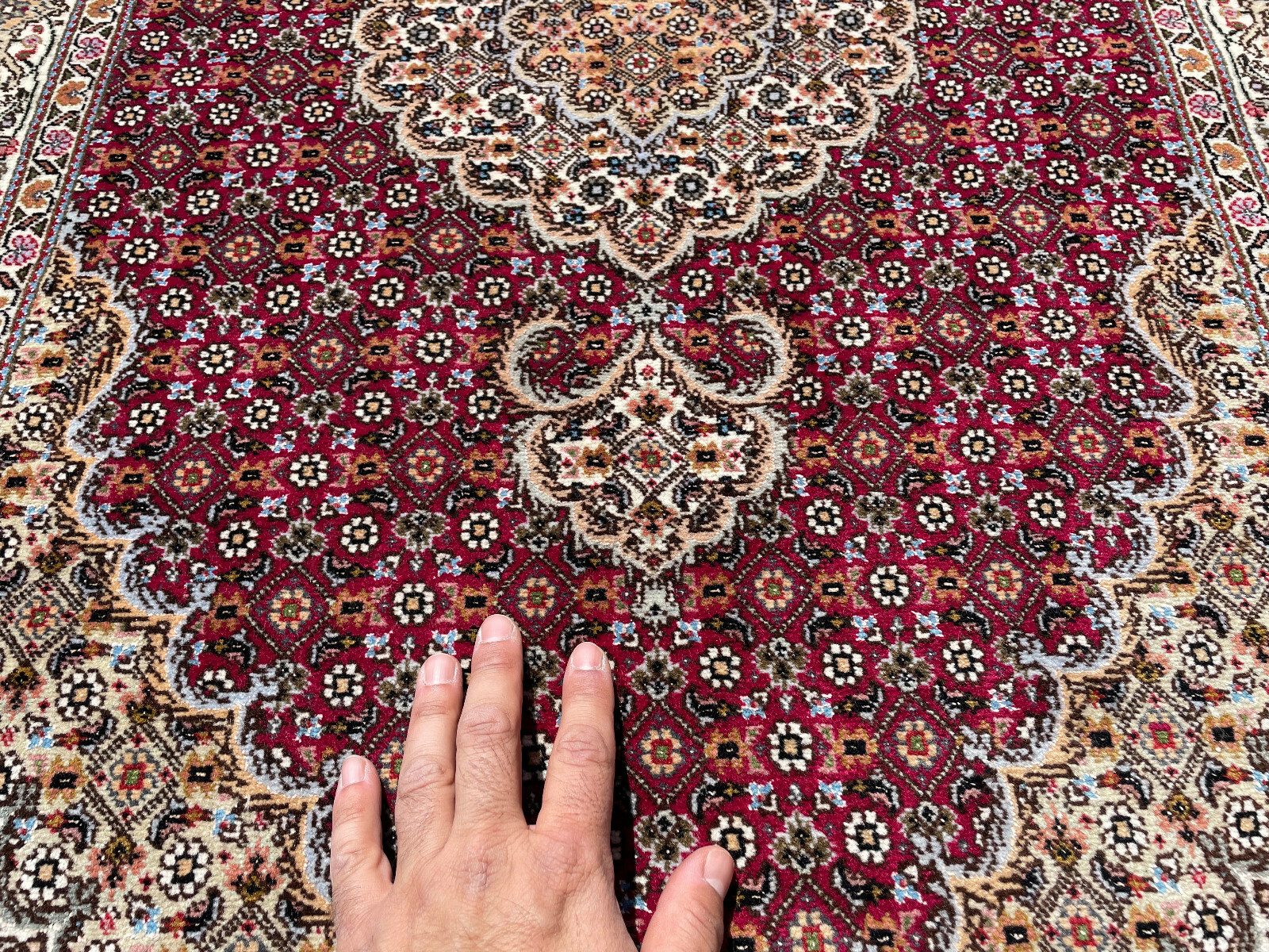 WOOL SILK RUNNER RUG 2×13 HAND-KNOTTED VINTAGE fine real handmade antique 3×13