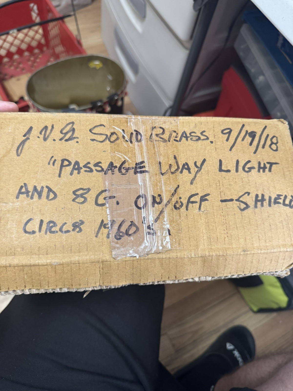 Vintage Solid Brass U.S. Navy Passageway Light – USS America, c.1950s–1961 RARE