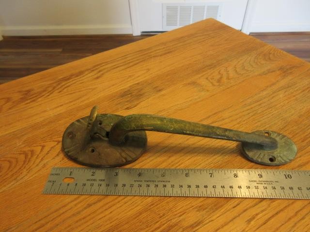 Vintage Solid Brass Thumb Latch Exterior Door Handle Pull