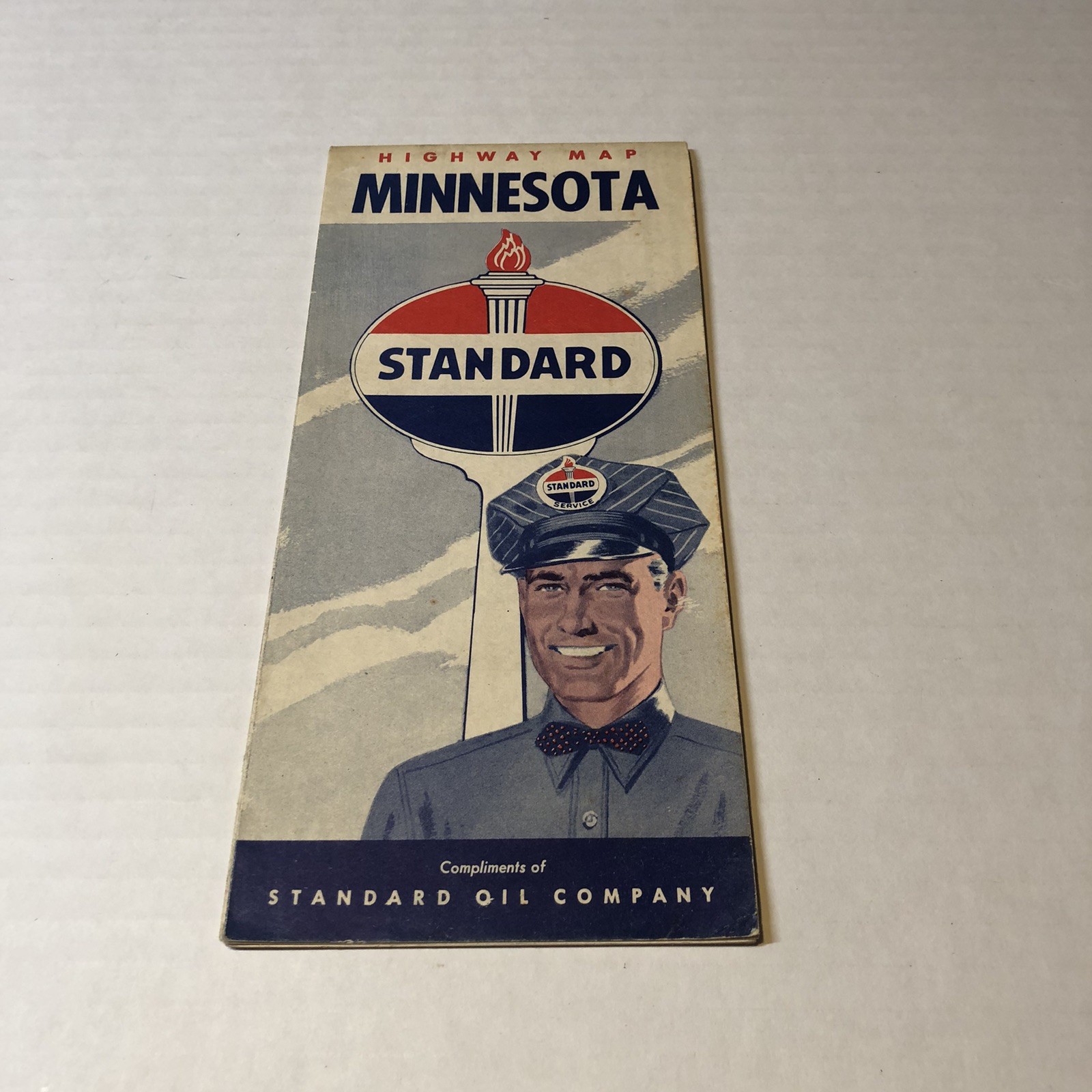 Vintage Standard Oil Highway Road Map of Minnesota 60s KWZ