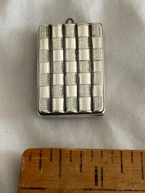 c1810 Thomas Willmore English Sterling Silver Vinaigrette Engine Turned reeded