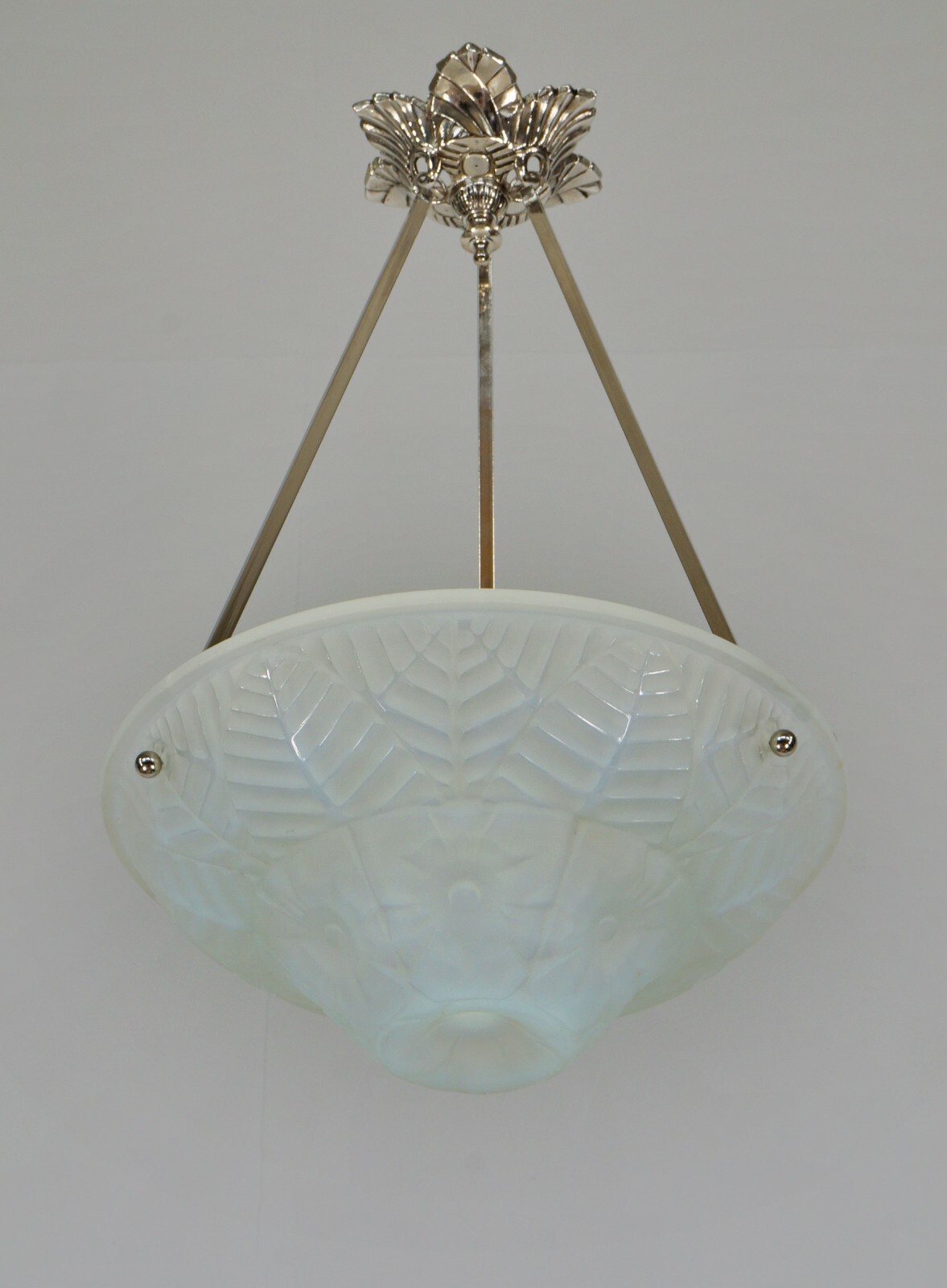 CHARLES RANC : FRENCH 1930 opalescent ART DECO PENDANT …. EJG Ezan era France