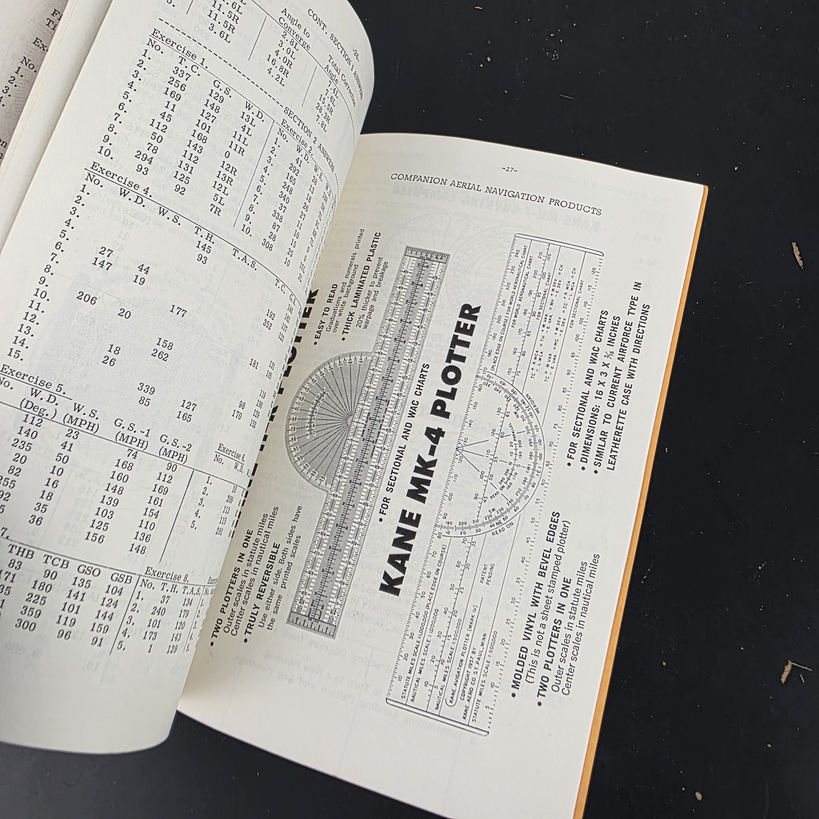 Vintage 1958 Kane MK-6B Dead Reckoning Computer & Manual Piloting Aid Aviation