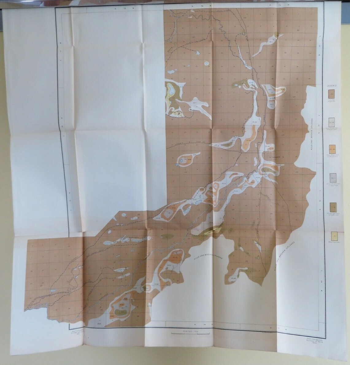 1903 Antique Map Wyoming Laramie Soda Lakes Vicinity 26X28 #4292