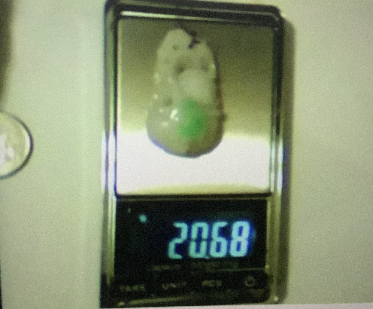 A Never Used Chinese Natural Authentic Carvel Jadeite Pendant