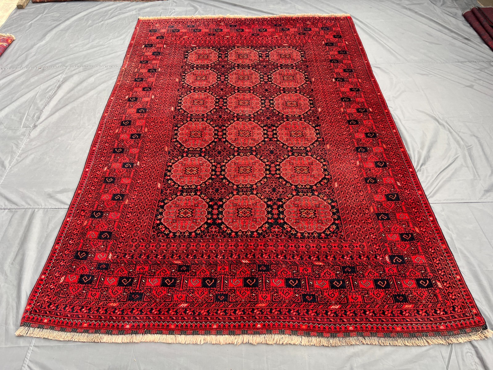 6.6×9.9 ft Vintage Turkmen Ersari Rare Rug Patnos Gul Design Oriental Area Rug