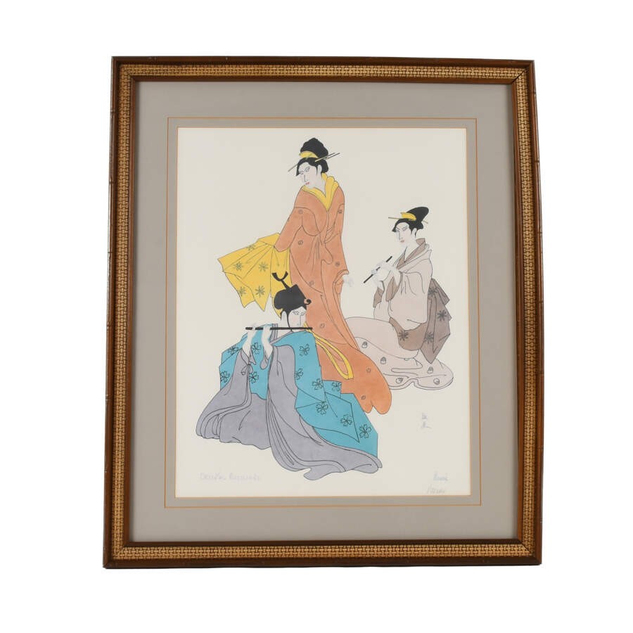 Framed Moran “Oriental Musicians” Pencil Signed Lithograph