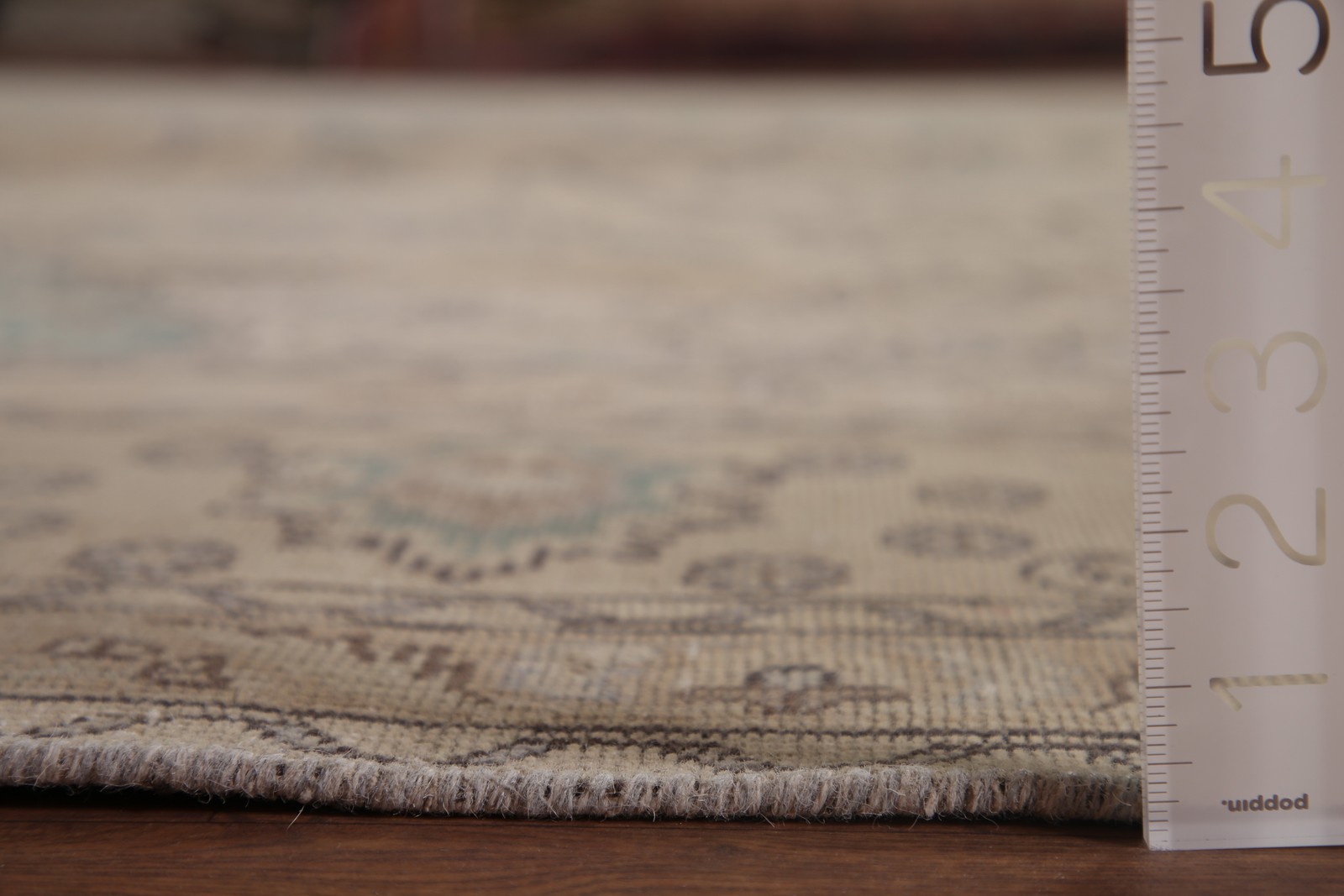 Distressed Traditional Area Rug 10×12 Hand-knotted Wool Vintage for Living Room