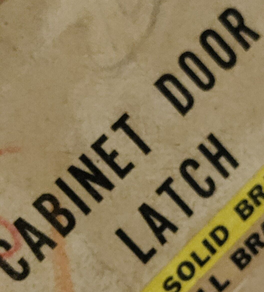 Vintage National MFG. Co. Solid Brass Cabinet Door Latch Part # 706 NOS