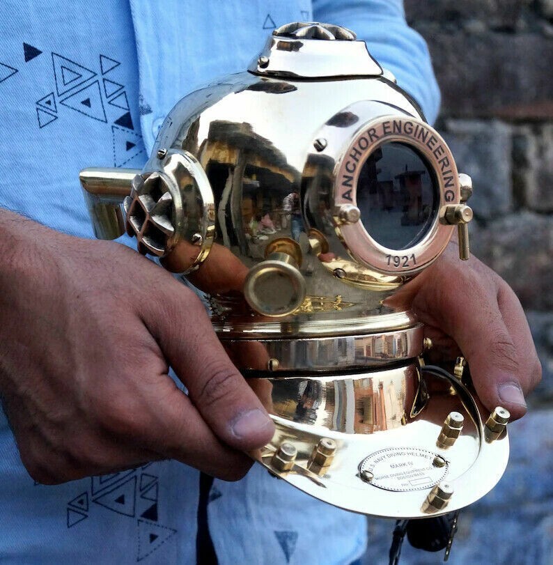 6 INCH MINI DIVERS DIVING HELMET V SCUBA MINI DIVERS HELMET HANDMADE DECOR GIFT