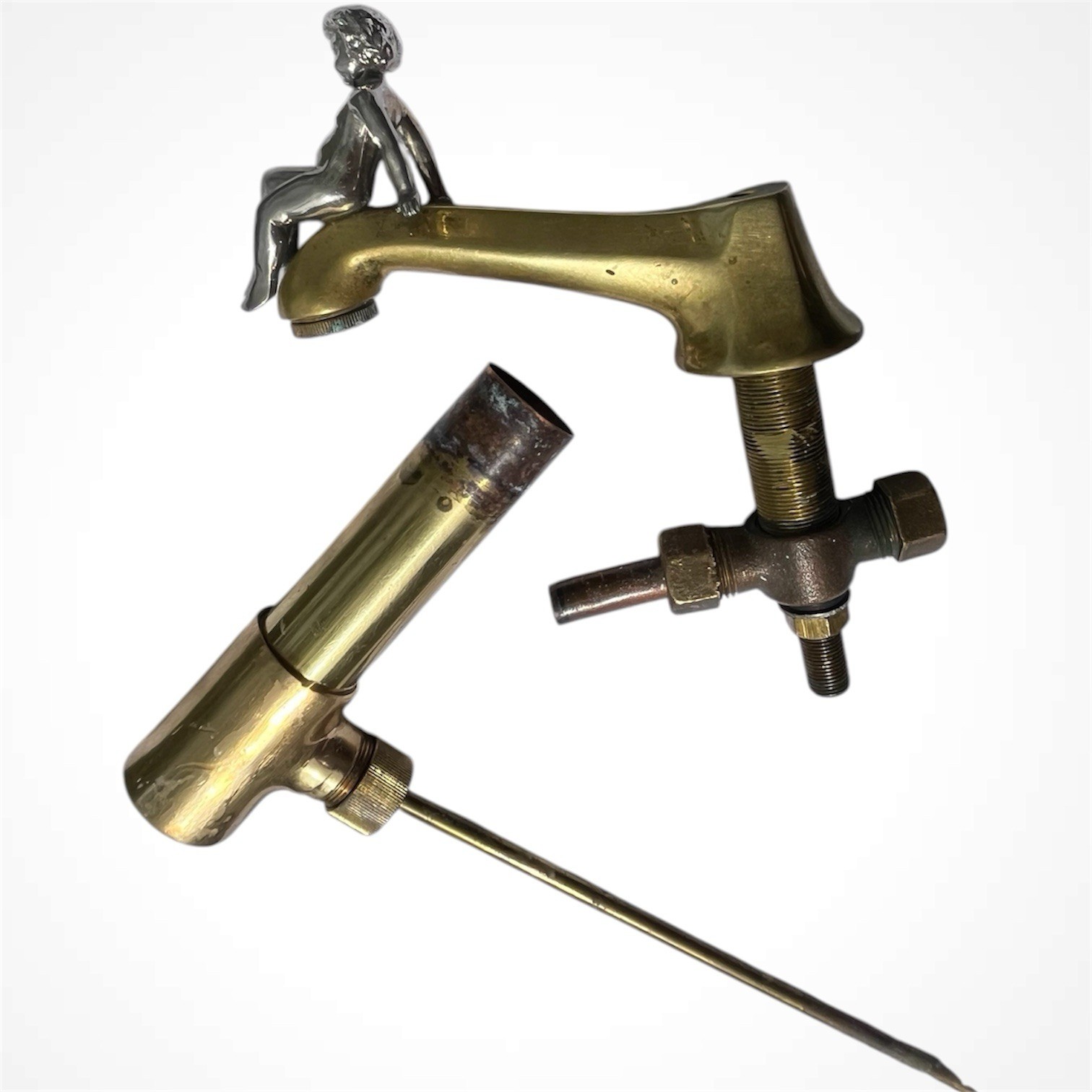 Phylrich K-301 Cherub Faucet Spout 7” Brass Figural Vintage Sink Fixture Parts