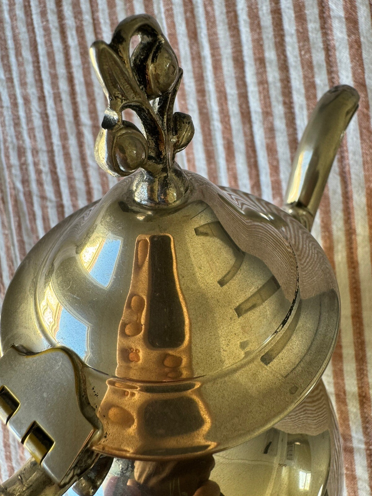 Vintage English Silver Mfg Co Tea/Coffee Set-Tea Pot, Creamer, Sugar. Made In US