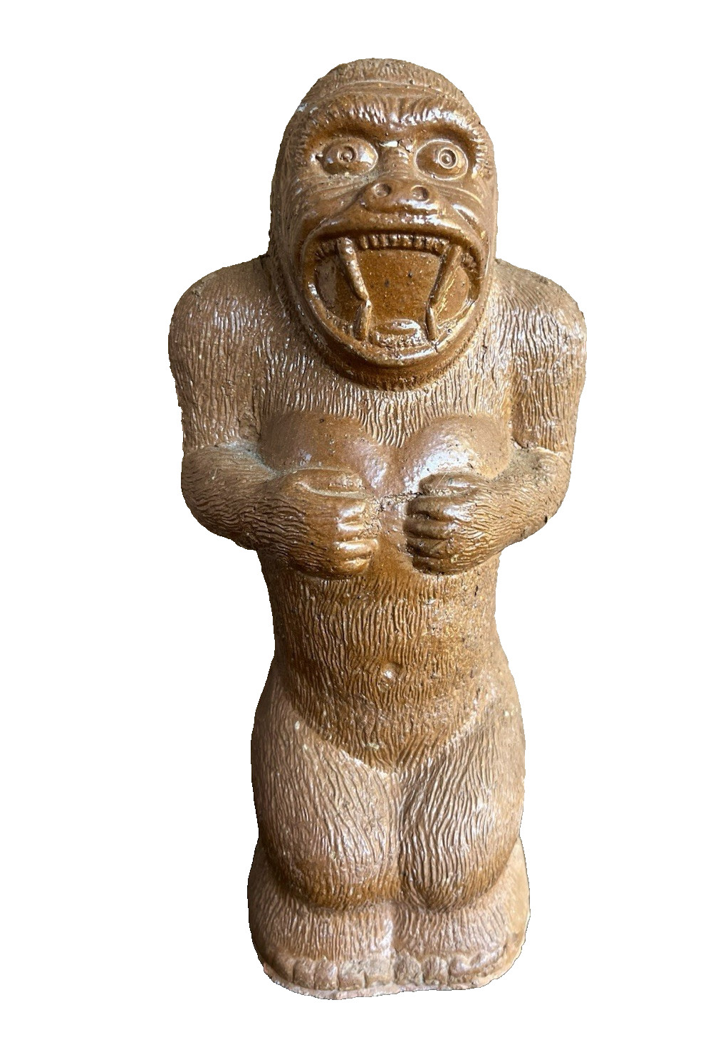 Antique Sewer Tile King Kong Folk Art Vintage 1950s-60s Ohio Monster Ceramic