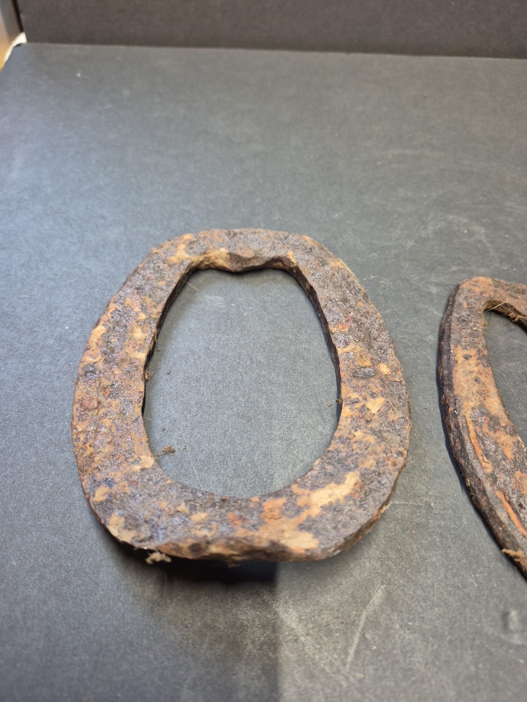 Two Antique Primitive Rustic Horseshoes Rare Oddity