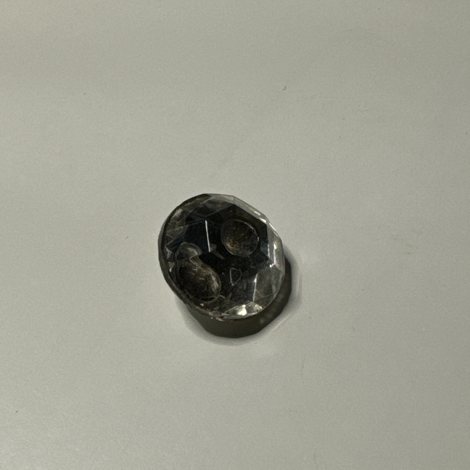 Vintage Clear Rhinestone Shank Button 1.25 Cm N754