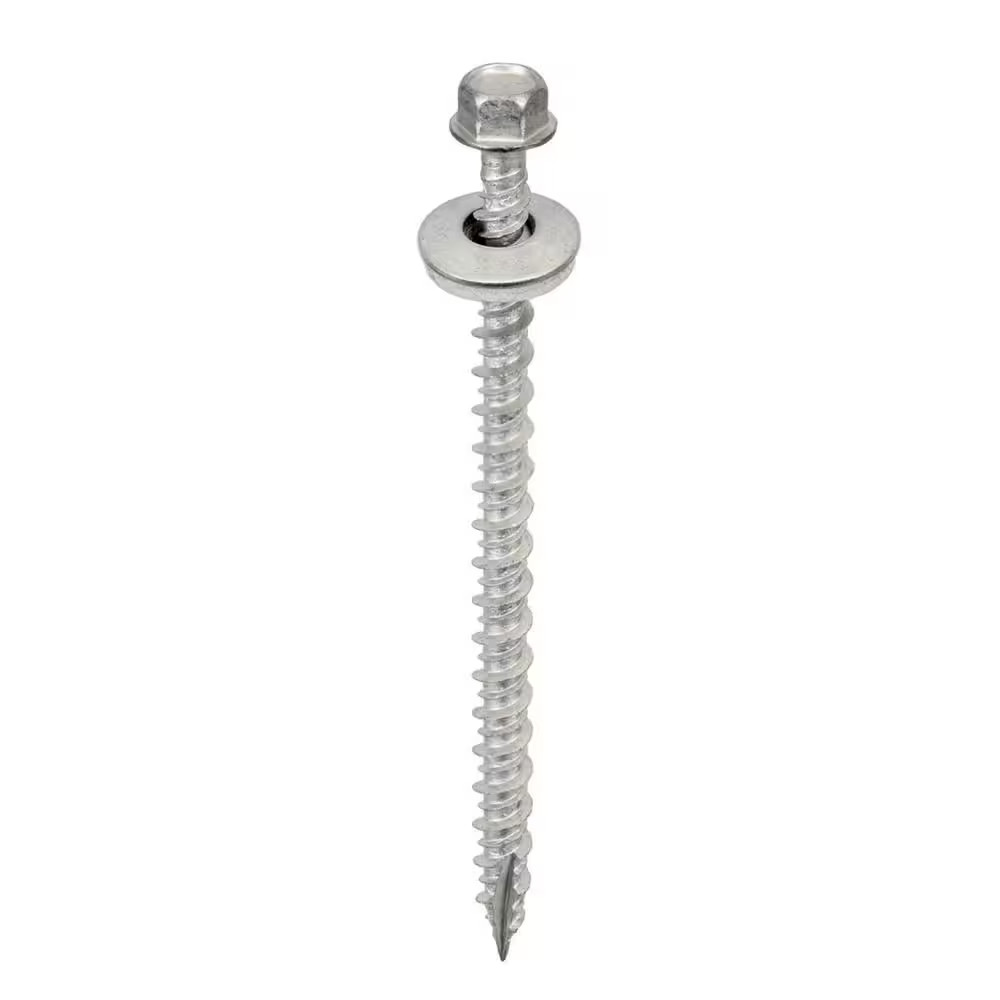 #9 X 3 Inch Galvanized Hex Metal to Wood Screws (Bag of 250)