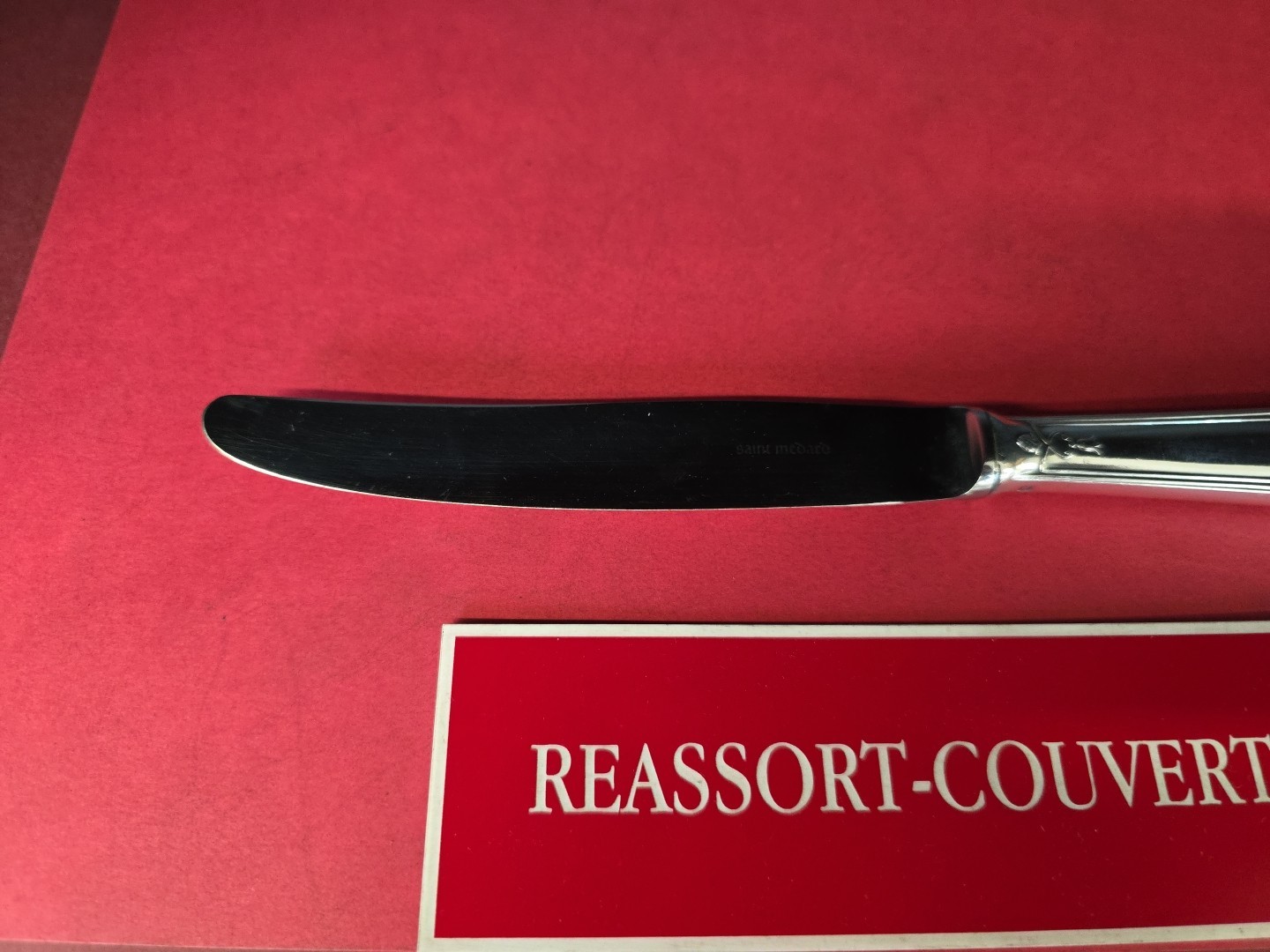 Table Knife 24.5 Cm Recamier Saint Médard Good Condition SILVER PLATED